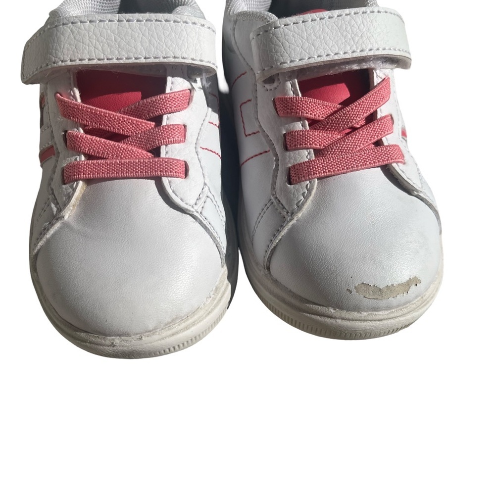 Tommy Hilfiger Girl’s Sneaker in White and Pink. Size:6. Toddler - Picture 7 of 7